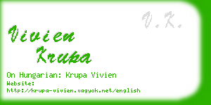 vivien krupa business card